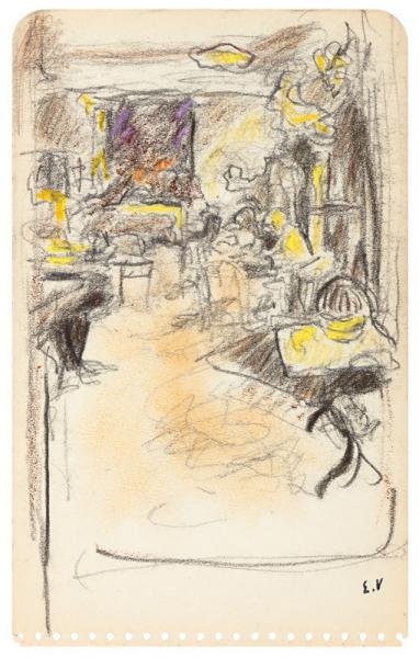 Le soir dans le salon du château des Clayes, c. 1932-1938