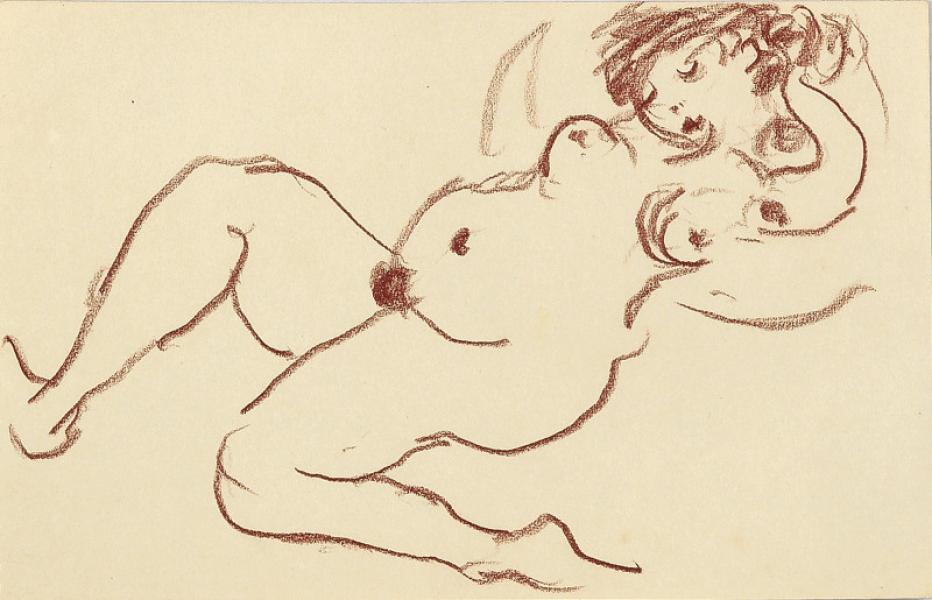 Femme nue, hippopodame, la danse